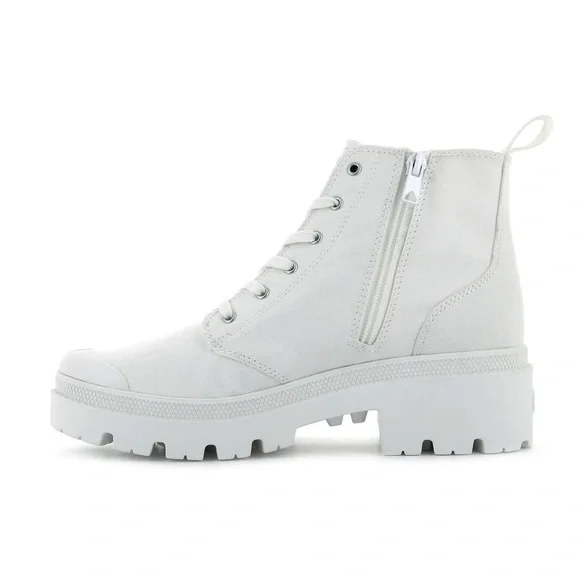 NWT Palladium Pallabase Twill Star White High-Top Boots NWT Size 9 - Picture 5 of 7